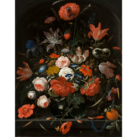 Flowers in a glass vase