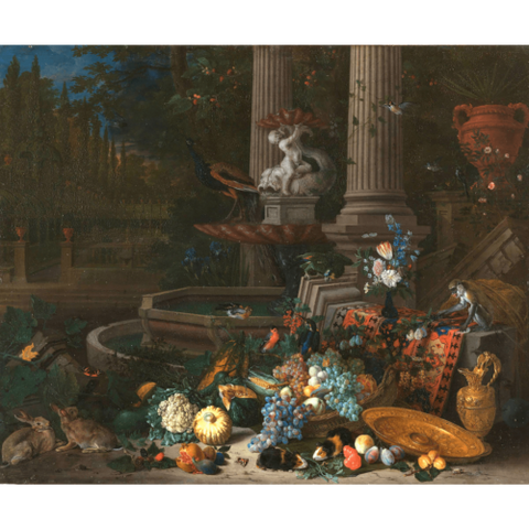 Still life at a fountain