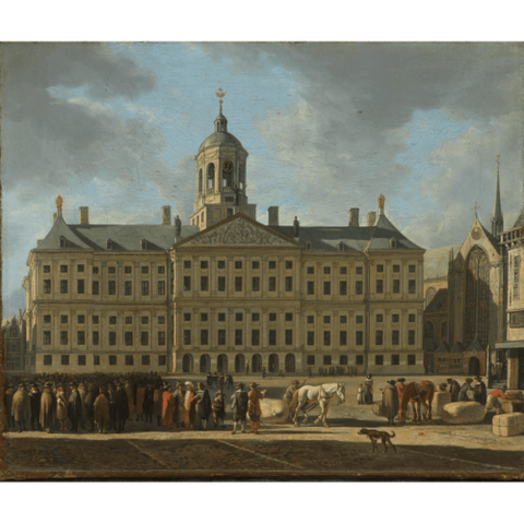 The town hall on Dam Square in Amsterdam